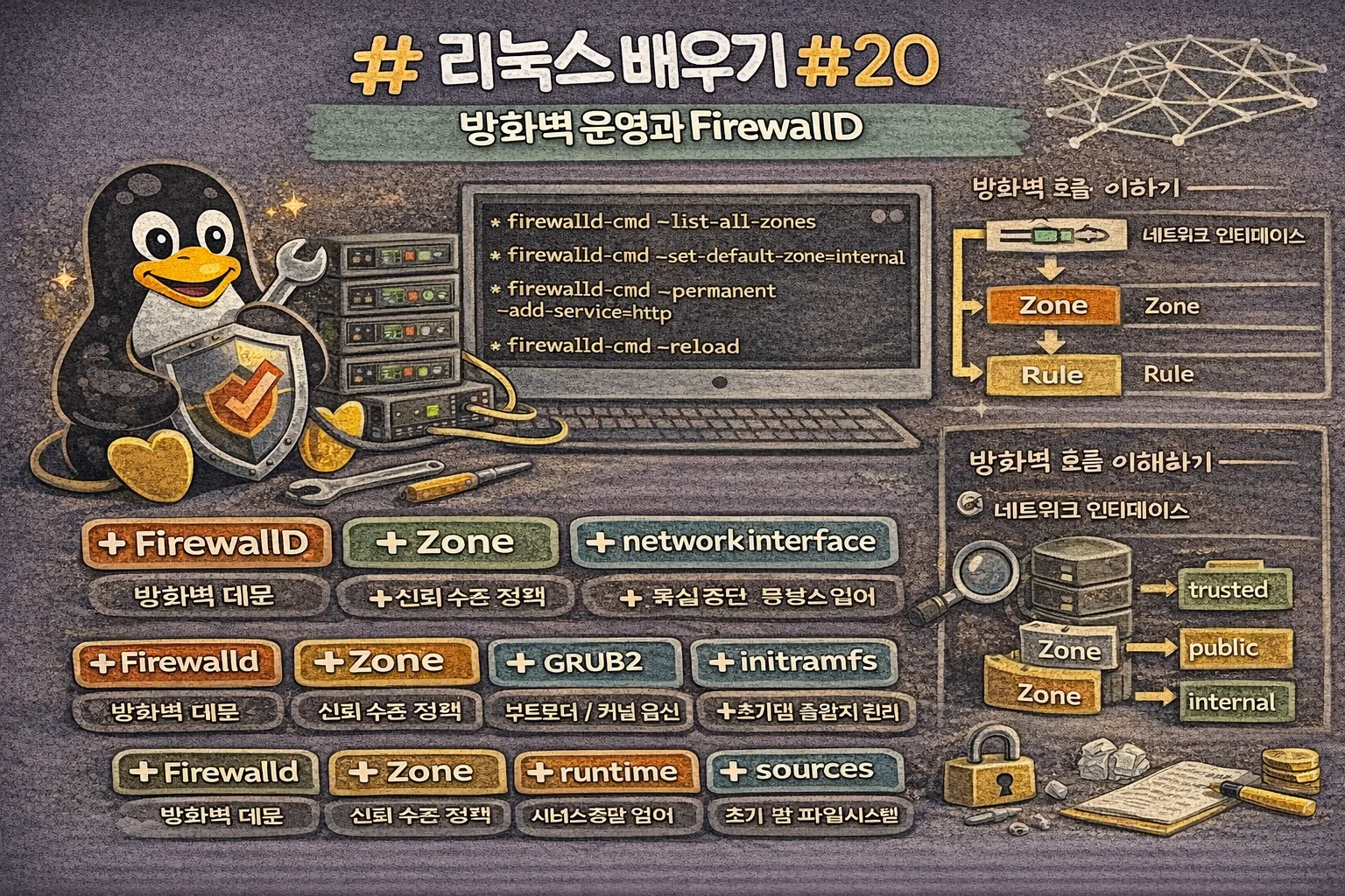 리눅스 배우기 #20 – FirewallD 기반 네트워크 통신과 Zone 설계 | RxNovx Blog